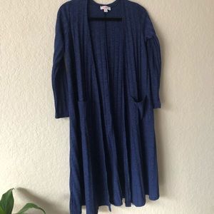LuLaRoe “Sarah” Blue Cardigan size XS